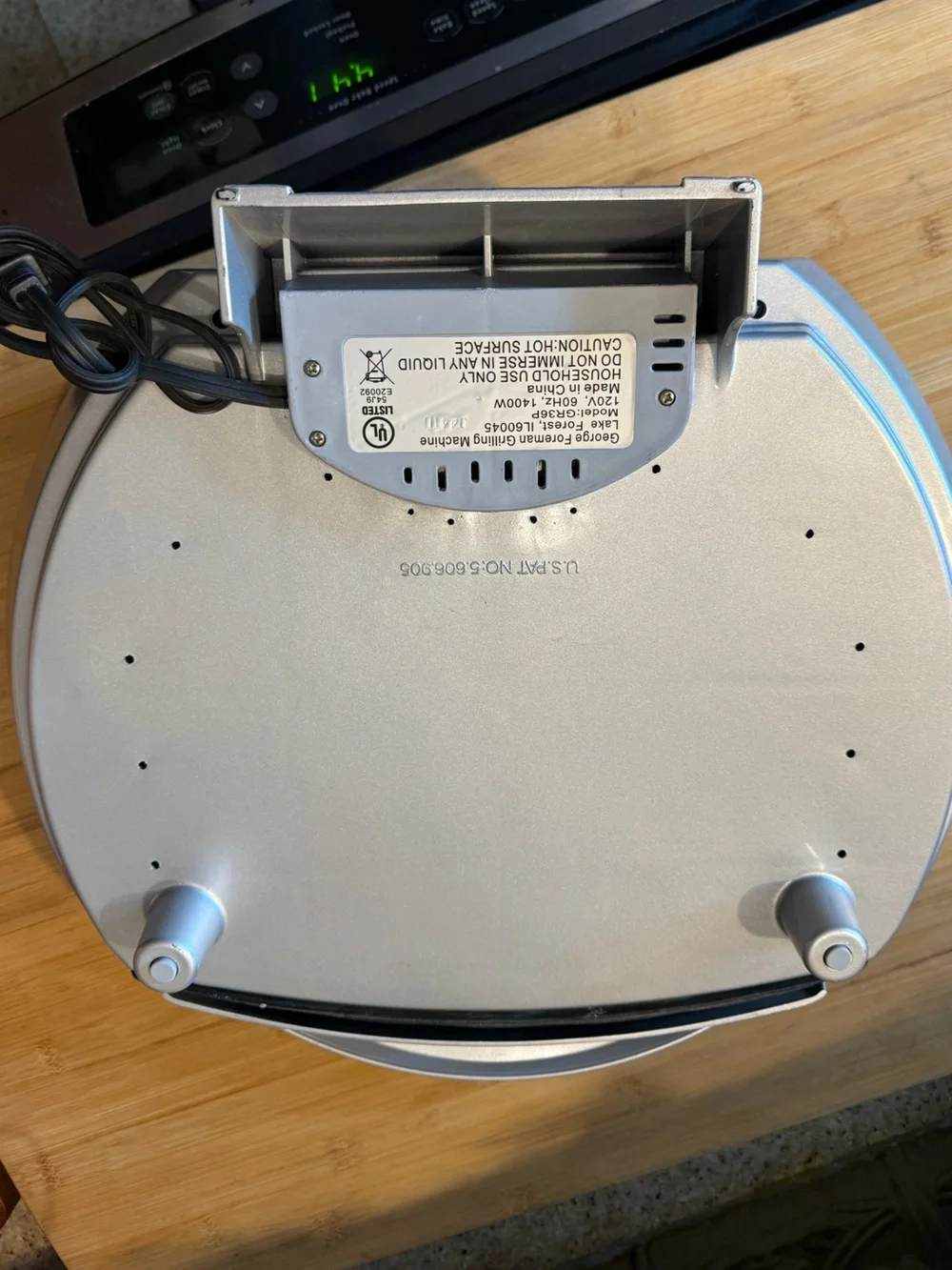 George Foreman Grand Champ Indoor Electric Grill (Model GR36P) - Silver